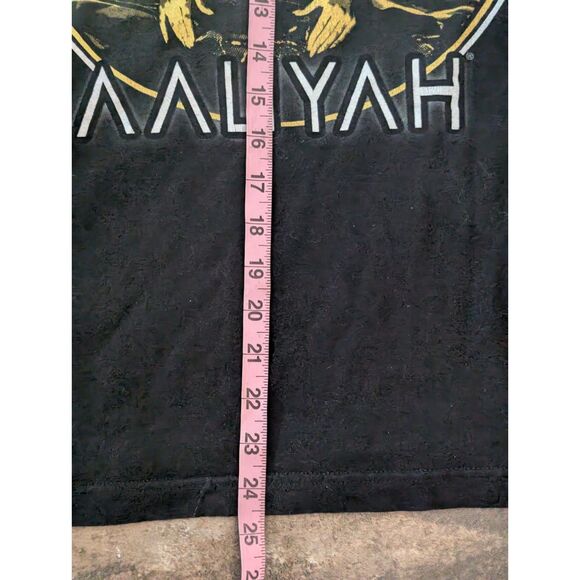 AALIYAH R&B Princess T-Shirt S Black Gold 90s Y2K Ripple Junction Licensed Tee - Picture 5 of 6